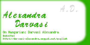 alexandra darvasi business card